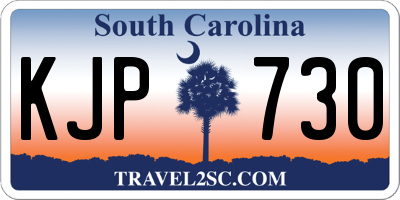 SC license plate KJP730
