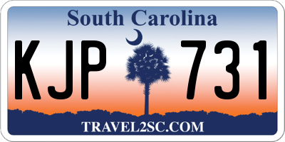 SC license plate KJP731