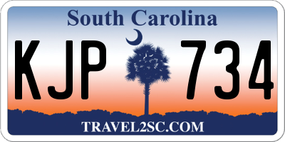 SC license plate KJP734