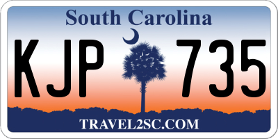 SC license plate KJP735