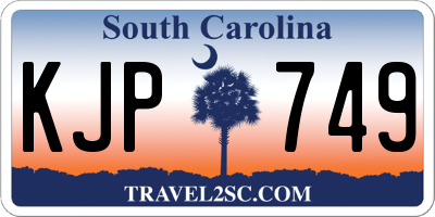 SC license plate KJP749