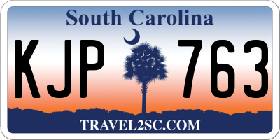 SC license plate KJP763