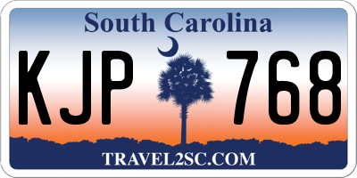 SC license plate KJP768