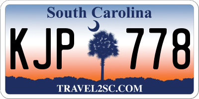 SC license plate KJP778