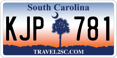 SC license plate KJP781