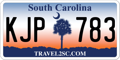 SC license plate KJP783