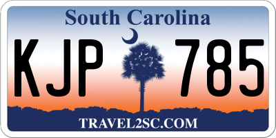 SC license plate KJP785