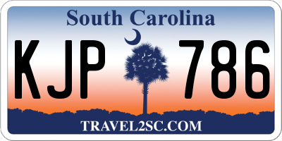 SC license plate KJP786