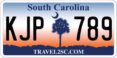SC license plate KJP789