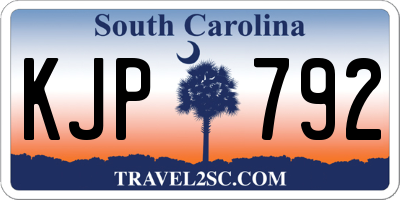 SC license plate KJP792