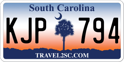 SC license plate KJP794