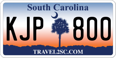 SC license plate KJP800