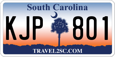 SC license plate KJP801