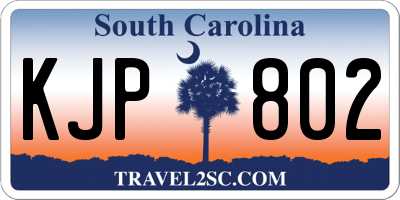 SC license plate KJP802