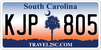 SC license plate KJP805