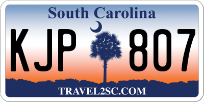 SC license plate KJP807