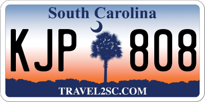 SC license plate KJP808