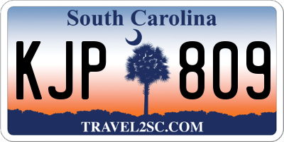 SC license plate KJP809