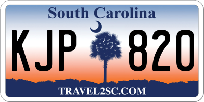 SC license plate KJP820