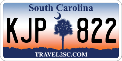 SC license plate KJP822