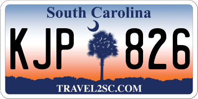 SC license plate KJP826