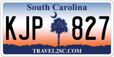 SC license plate KJP827