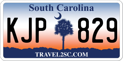 SC license plate KJP829