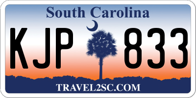 SC license plate KJP833