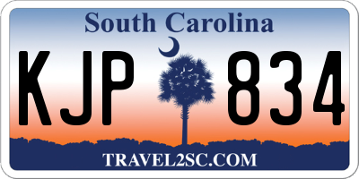 SC license plate KJP834