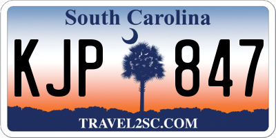 SC license plate KJP847