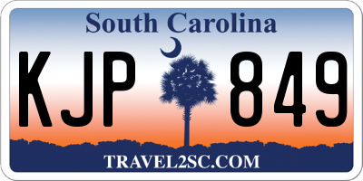 SC license plate KJP849
