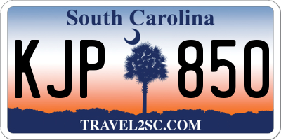 SC license plate KJP850