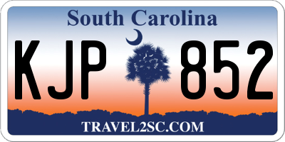 SC license plate KJP852