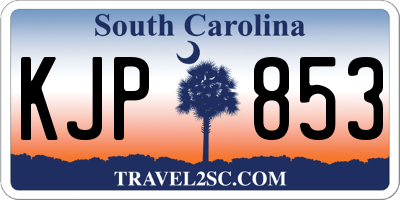 SC license plate KJP853