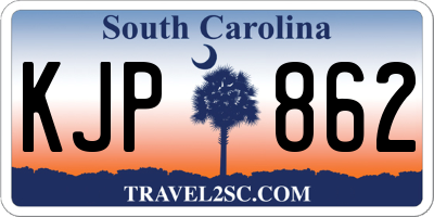 SC license plate KJP862
