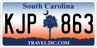 SC license plate KJP863