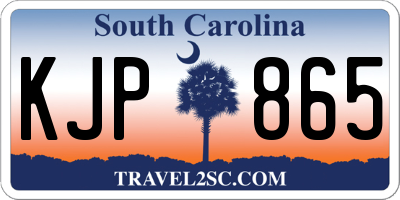 SC license plate KJP865