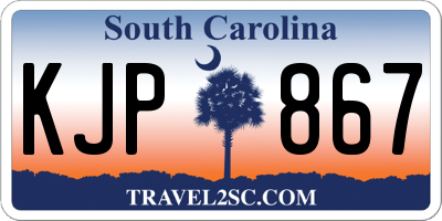 SC license plate KJP867
