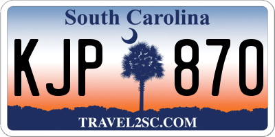 SC license plate KJP870