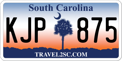 SC license plate KJP875