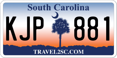 SC license plate KJP881