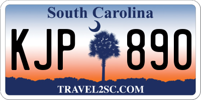 SC license plate KJP890