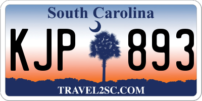 SC license plate KJP893