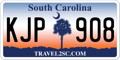 SC license plate KJP908