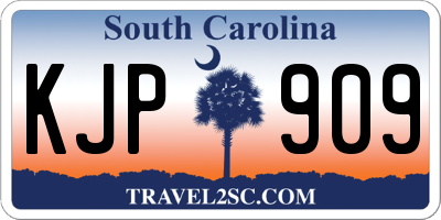 SC license plate KJP909