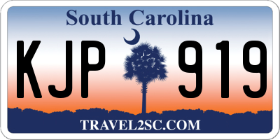 SC license plate KJP919