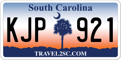 SC license plate KJP921