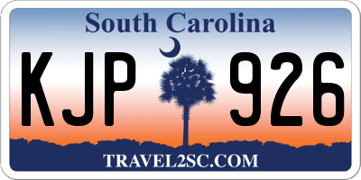 SC license plate KJP926