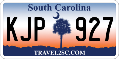 SC license plate KJP927