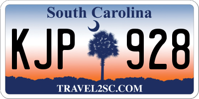 SC license plate KJP928